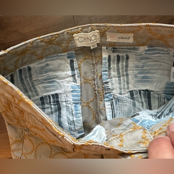 Anthropologie CHINO Embroidered Circle Pants – Size 25 | Relaxed Fit - Picture 10 of 13